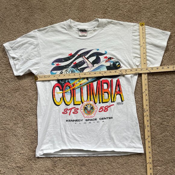Vtg 1993 Kennedy Space Center FL Columbia Shuttle TShirt Single Stitch Mens L - Picture 7 of 8